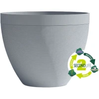 Pot de fleurs - GARDEN ID - Green Care Impact Bleu-Gris - 50 x 41 cm - Garanti 10ans - 100% recyclé - Résistant UV/gel(m-2)