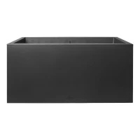 ELHO Bac a fleurs Vivo Next Long 80 - L 78 x W 39 x H 38 cm - Intérieur,Extérieur - 100% recyclé - Noir(m-2)