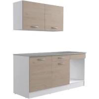 Cuisine complete OSLO - L 180cm - Chene - Plan de travail inclus(m-3)
