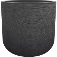 EDA Pot de fleurs rond GRAPHIT UP - 67 L - Ø 49 cm x H 46,2 cm - Gris anthracite(m-1)
