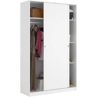 Armoire de chambre - Blanc - 2 portes coulissantes - 120 x 50 x 204 cm(m-4)