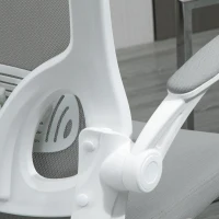 Vinsetto kantoorstoel ergonomische bureaustoel met kantelfunctie hoge rugleuning lendensteun hoofdsteun opklapbare armsteun kantoor aan huis grijs 65 x 64 x 114-122 cm(m-10)