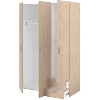 Armoire VARIA - Décor chene - 3 portes - 2 tiroirs - 120,3 x 185 x 51,3(m-6)