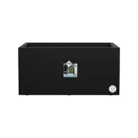 ELHO Bac a fleurs Vivo Next Long 80 - L 78 x W 39 x H 38 cm - Intérieur,Extérieur - 100% recyclé - Noir(m-1)