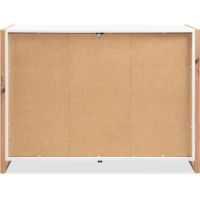 Buffet - DENVER - Chene artisan / Blanc - 2 portes - 3 tiroirs - 120 x 40 x 88 cm(m-5)