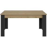 Table a manger extensible - GAMI - TRUST - Chene / Noir - 8 personnes - 160 x 90 x 77 cm(m-3)