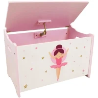 Coffret a jouets en bois - Danseuse Ballerine - FUN HOUSE - H.40 x L.58 x P.36 cm(m-2)