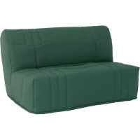 Banquette BZ DREAM - Tissu 100% Coton vert foret - Couchage 140x190 cm - Confort moelleux(m-3)