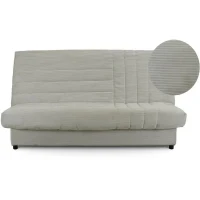 Clic-clac - BEIJA  - 3 places - Velours côtelé beige - 130 x 190 x13 cm(m-3)