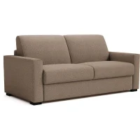 Canapé convertible express JOHN - 3 places - Tissu beige - 190 x 100 x 87 cm(m-4)