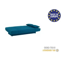 Banquette clic clac 3 places - Tissu bleu canard -  Style Contemporain - L 190 x P92 cm - DREAM(m-3)