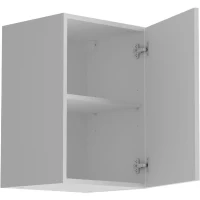 Meuble haut de cuisine OSLO - Blanc mat - 1 porte + tablette - L 40 x P 36 x H 58 cm(m-2)