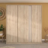 Armoire de chambre - Chene - 3 portes - 185 x 52 x 203 cm - PARISOT(m-6)