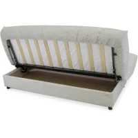 Clic-clac - BEIJA  - 3 places - Velours côtelé beige - 130 x 190 x13 cm(m-6)