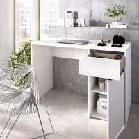Bureau - BALI - Blanc - 1 tiroir / 1 porte - 110,3 x 50,2 x 74,2 cm(m-3)
