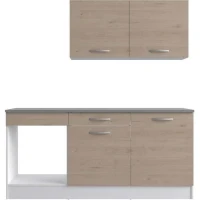 Cuisine complete OSLO - L 180cm - Chene - Plan de travail inclus(m-5)