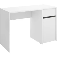 Bureau - BALI - Blanc - 1 tiroir / 1 porte - 110,3 x 50,2 x 74,2 cm(m-1)