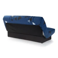 Banquette clic clac 3 places - tissu Bikini bleu - Style contemporain -  L 190 x P 92 cm - DREAM(m-3)