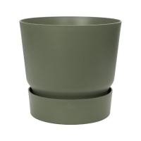 ELHO Pot de fleurs rond Greenville 47 - Extérieur - Ø 47 x H 44,1 cm - Vert feuille