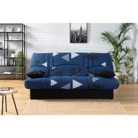 Banquette clic clac 3 places - tissu Bikini bleu - Style contemporain -  L 190 x P 92 cm - DREAM(m-2)