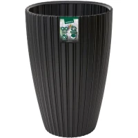 Pot de fleurs - GARDEN ID - Fancy - 40 x 58 cm - Pour jardin, balcons ou intérieurs - Noir(m-2)