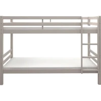 Lits superposés séparables enfant - 2x90x200 cm - Pin massif gris clair - Sommier inclus - ANDO(m-3)