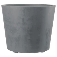 DEROMA Pot de fleurs Millennium R - 59 x h49,5 cm - Ashgrey - A réserve d'eau - Roulettes(m-1)