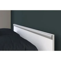 ZODIAC Lit adulte 140x190 cm - 2 tiroirs et 1 niche - Contemporain - Blanc mat(m-5)