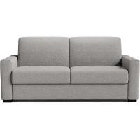 Canapé convertible express JOHN - 3 places - Tissu gris - 190 x 100 x 87 cm(m-3)