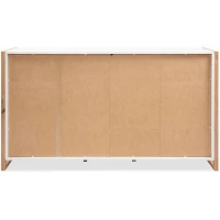 Buffet - DENVER - Chene artisan / Blanc - 3 portes - 3 tiroirs - 160 x 40 x 88 cm(m-5)