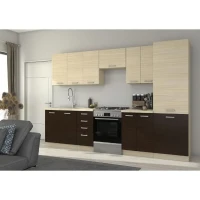 CHAMONIX Meuble angle haut 60/60 - Décor chene clair - L58 x P58 x H72 cm(m-4)