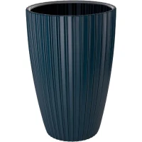 Pot de fleurs - GARDEN ID - Fancy - 40 x 58 cm - Pour jardin, balcons ou intérieurs - Bleu pétrole(m-1)