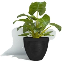 Pot de fleurs - GARDEN ID - Green Care Impact Noir-Anth - 40 x 31 cm - Garanti 10ans - 100% recyclé - Résistant UV/gel(m-5)