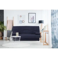 Banquette clic clac 3 places - Tissu bleu foncé -  Style Contemporain - L 190 x P 92 cm - DREAM(m-2)
