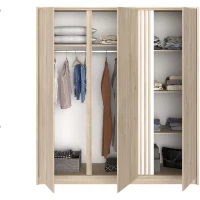 Armoire de chambre - Chene - 3 portes - 185 x 52 x 203 cm - PARISOT(m-5)