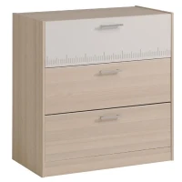 PARISOT Chambre Enfant Complete style contemporain décor acacia clair et blanc - l 90 x L 190 cm - CHARLEMAGNE(m-5)