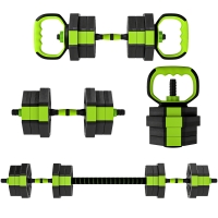 SPORTNOW Verstellbares Hantelset 20 kg 4-in-1 als Kettlebell Langhantel Hanteln Liegestützständer für zu Hause Fitnessstudio