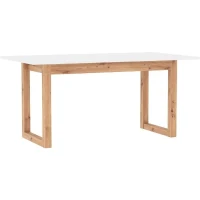 Table a manger - DENVER - Extensible - 10 personnes - Chene artisan / Blanc - 160- 200 x 90 x 75 cm(m-2)
