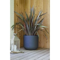EDA Pot de fleurs rond GRAPHIT UP - 67 L - Ø 49 cm x H 46,2 cm - Gris anthracite(m-2)