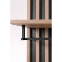 Vestiaire 1 porte 80x37x189,6 cm décor chene - MEDAN(m-6)