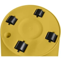 ELHO Pot de fleurs Rond LOFT URBAN - Ø50 x H44,5cm - Plastique - Percé - Réservoir - Avec roulettes - Ocre(m-4)