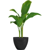 Pot de fleurs - GARDEN ID - Green Care Impact Noir-Anth - 40 x 31 cm - Garanti 10ans - 100% recyclé - Résistant UV/gel(m-3)