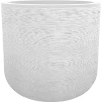 EDA Pot rond GRAPHIT UP - 32,5 L - Ø 38,5 cm x H 36,8 cm - Blanc cérusé(m-1)