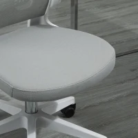 Vinsetto kantoorstoel ergonomische bureaustoel met kantelfunctie hoge rugleuning lendensteun hoofdsteun opklapbare armsteun kantoor aan huis grijs 65 x 64 x 114-122 cm(m-12)