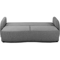 Canapé convertible BARI 3 places - Tissu anthracite - Coffre de rangement - L215 x H89 x P100 cm(m-5)