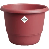 ELHO Pot de fleurs Amiga Rond 25 - Rouge - Ø 24.5 x H 18 cm - Extérieur - 100% recyclé(m-1)