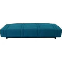 Banquette clic clac 3 places - Bleu canard - 100% coton - L 193 x P 92 cm - LENA(m-4)