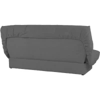 Banquette clic-clac CLEM - 3 places - Tissu velours côtelé - Anthracite - Densité 20kg/m3 - 190 x 90 x 92 cm - Fabriqué au Portugal(m-4)