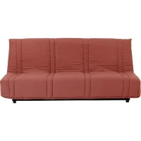 Banquette clic clac 3 places - Terracotta - 100% coton - L 193 x P 92 cm - LENA(m-1)