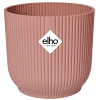 ELHO Pot de fleurs Rond VIBES - Ø29,5 x H27,2 cm - Plastique - Bleu Foncé(m-1)